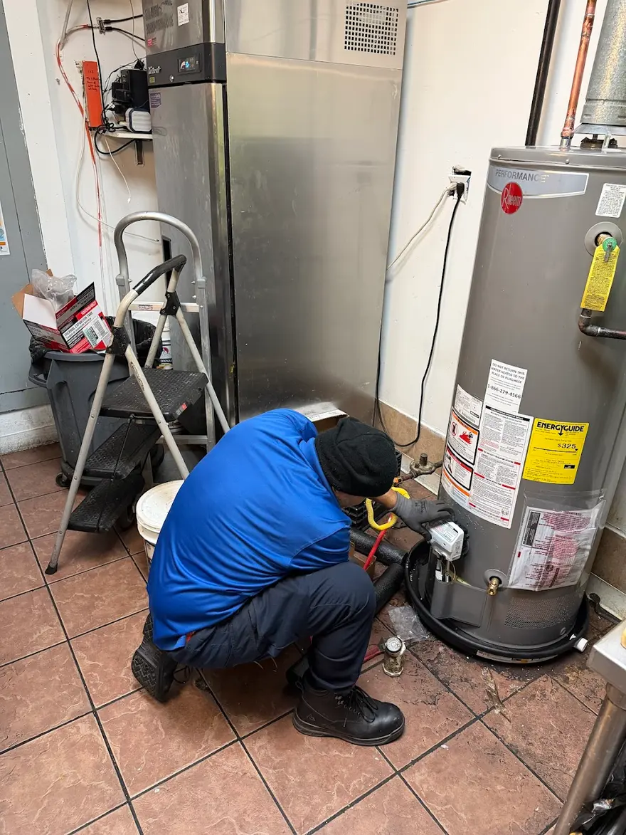 Water heater service call